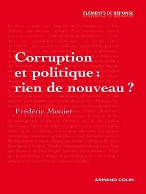 cover image of Corruption et politique